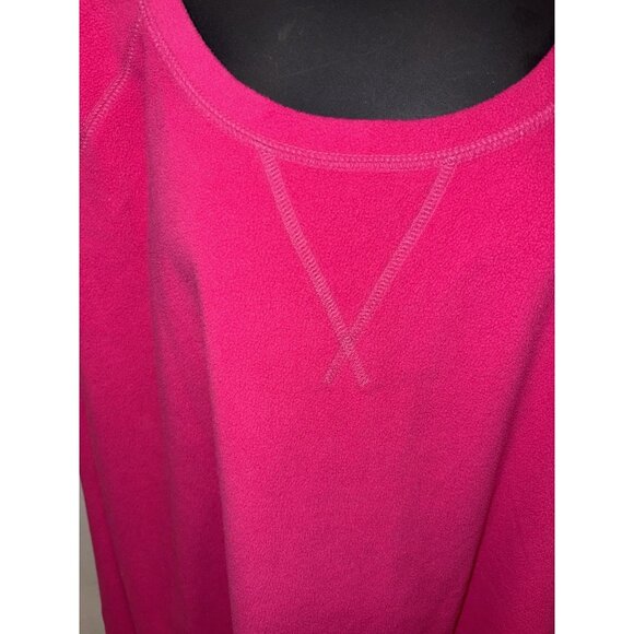 Danskin Now Pink Fleece Pullover Blouse 3X 22W/24W Top - Picture 2 of 9